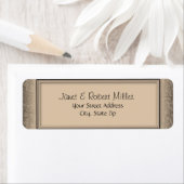 フローラ旋回金ゴールド差出人住所ラベル ラベル (インサイチュ)