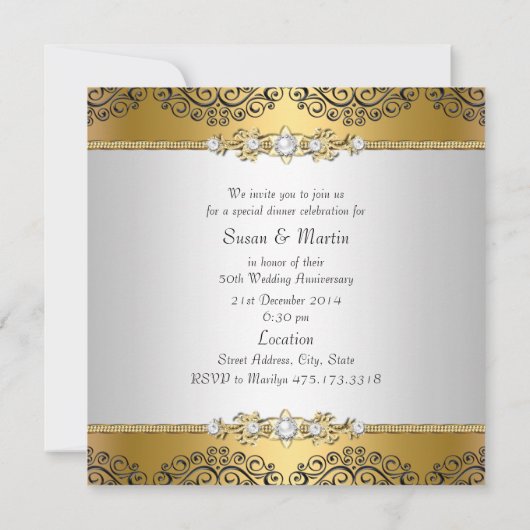 フローラ旋回50周年結婚招待状3 招待状 (裏面)