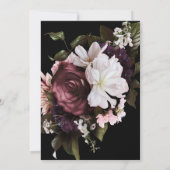 フローラ日付を保存し、Moody日付を保存 招待状 (裏面)