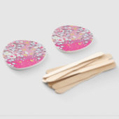 フローラ日本のさくらんぼピンク白 ハンドファン (組立なし)