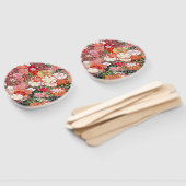 フローラ日本のさくらんぼブロッサムホワイトレッド ハンドファン (組立なし)