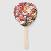 フローラ日本のさくらんぼブロッサムホワイトレッド ハンドファン (正面)