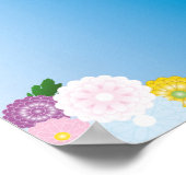 フローラ日本のクパーソナライズされたレーン名 ポスター (角)