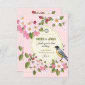 フローラ日本のスタイル結婚式招待状 案内状 (正面/裏面)