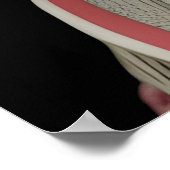 フローラ日本の芸者赤金ゴールドファンタジーアートポスター ポスター (角)