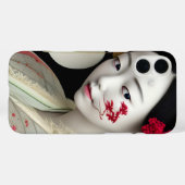 フローラ日本の芸者赤金ゴールドファンタジーアートポスター Case-Mate iPhoneケース (裏面 (横))