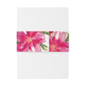 フローラ明るい赤紫色 |緑の水の色結婚の 招待状ベリーバンド (裏面例)