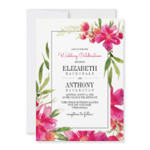 フローラ明るい赤紫色 |緑 |ブラックストライプ結婚