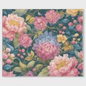 フローラ明カラフルるい花 ラッピングペーパー (フラット)