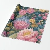 フローラ明カラフルるい花 ラッピングペーパー (アンロールド)