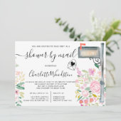 フローラ春の水彩スクリプトシャワー(メール) 招待状 (スタンド正面)