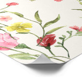 フローラ春の結婚式ウェルカムシーティングチャート ポスター (角)