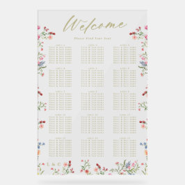 フローラ春の結婚式ウェルカムシート アクリルサイン