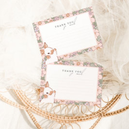 フローラ春イースターガールズサンキューカード サンキューカード