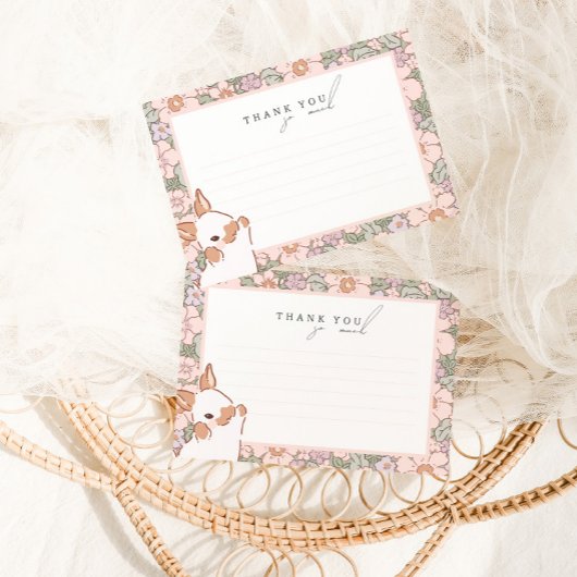 フローラ春イースターガールズサンキューカード サンキューカード