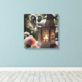 フローラ春ガーデンランタン キャンバスプリント (インサイチュ (ウッドフロア))