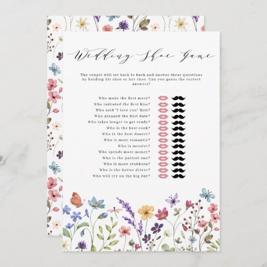 フローラ春サマー結婚ズ・シューズ・ゲーム 招待状 (正面/裏面)