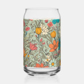 フローラ春パターン ガラス缶 (左)