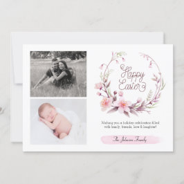 フローラ春ピンクあなたの写真を追加ハッピーイースター