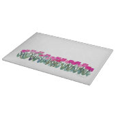 フローラ春ピンクチューリップグローブ切削盤 カッティングボード (角)
