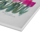 フローラ春ピンクチューリップグローブ切削盤 カッティングボード (角)