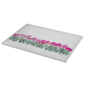 フローラ春ピンクチューリップグローブ切削盤 カッティングボード (角)