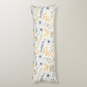 フローラ春ホームボタニカルブルーイエローミックス ボディピロー (裏面 (縦))