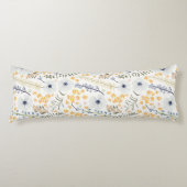 フローラ春ホームボタニカルブルーイエローミックス ボディピロー (正面)