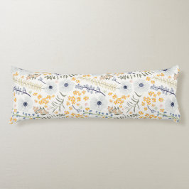 フローラ春ホームボタニカルブルーイエローミックス ボディピロー