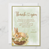 フローラ春ラビットバースデーパーティー サンキューカード (正面)