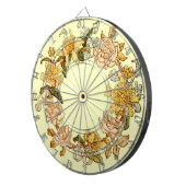 フローラ春リースフラワーピンクフラワーアート ダーツボード (正面右)