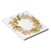 フローラ春リースフラワーピンクフラワーアート ノートパッド (アングル)