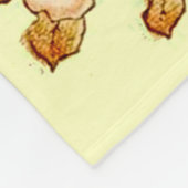 フローラ春リースフラワーピンクフラワーアート フリースブランケット (角)