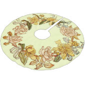 フローラ春リースフラワーピンクフラワーアート ブラッシュドポリエステルツリースカート (アングル)