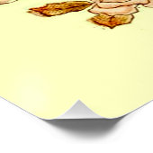 フローラ春リースフラワーピンクフラワーアート ポスター (コーナー)