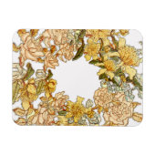 フローラ春リースフラワーピンクフラワーアート マグネット (横)