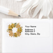 フローラ春リースフラワーピンクフラワーアート ラベル (インサイチュ)