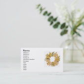 フローラ春リースフラワーピンクフラワーアート 名刺 (スタンド正面)