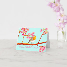 フローラ春ロビンバードマザーズデイ カード
