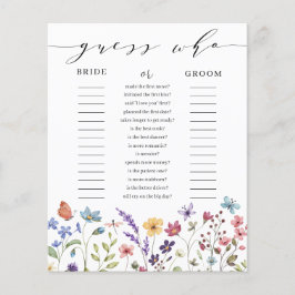 フローラ春夏の推測誰のブライダルシャワーゲーム