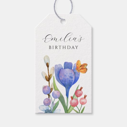 フローラ春水彩色 ギフトタグ (正面)