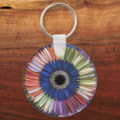 フローラ春水彩花芸術的柄 キーホルダー (正面)