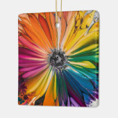 フローラ春水彩花芸術的柄 セラミックオーナメント (左)