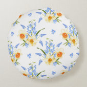 フローラ春装飾用クッションとダフォジル ラウンドクッション (裏面)