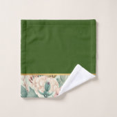 フローラ春開花金ゴールドバスルーム用タオルセット バスタオルセット (ウォッシュタオル)