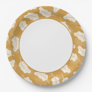 フローラ春 | 黄金と白離れの ペーパープレート