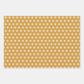 フローラ春 | 黄金と白離れの ラッピングペーパーシート (正面3)