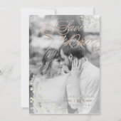 フローラ春Chinoiserie日付の保存 招待状 (正面)