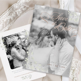 フローラ春Chinoiserie日付の保存 招待状