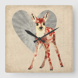 フローラ時計 スクエア壁時計